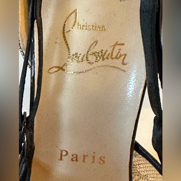 Christian Louboutin Jeanbi Black Lace Pump Heels size 11 or 41 - Picture 11 of 12